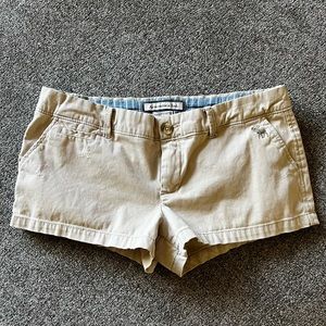 Abercrombie & Fitch distressed khaki shorts